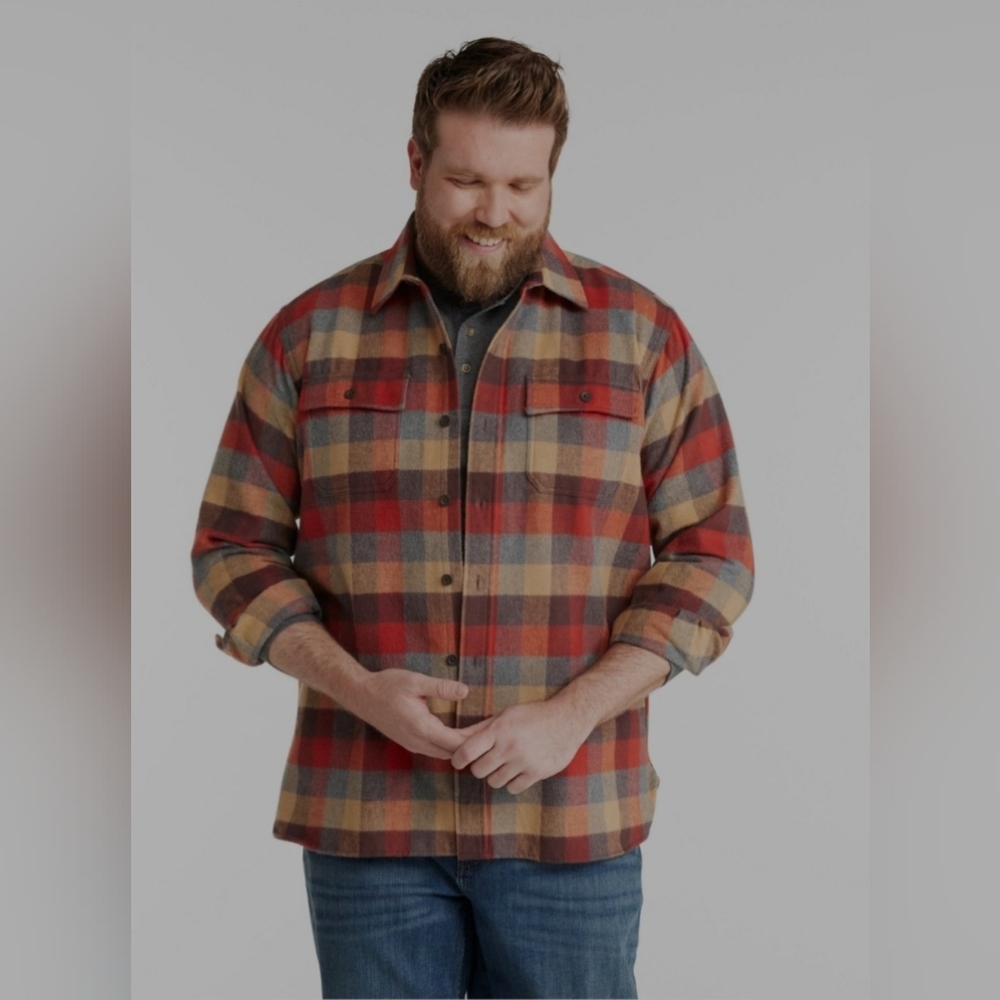 L.L. Bean Plaid Flannel Button Down Shirt Sz XL Reg Traditional Fit